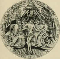 An illustration from Führer durch den symbolischen und typologischen Bilderkreis der christlichen Kunst des Mittelalters (1920)