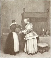 An illustration from Illustrated catalogue of the fifth series of 100 paintings by old masters of the Dutch, Flemish, Italian, French, and English schools : being a portion of the Sedelmeyer Gallery which contains about 1500 original pictures by ancient and modern artists (1899)
