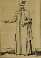 An illustration from Figures des differents habits des chanoines reguliers en ce siecle : auec vn discours sur les habits anciens et modernes de chanoines tant seculiers, que reguliers (1666)