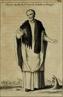 An illustration from Figures des differents habits des chanoines reguliers en ce siecle : auec vn discours sur les habits anciens et modernes de chanoines tant seculiers, que reguliers (1666)