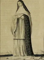 An illustration from Figures des differents habits des chanoines reguliers en ce siecle : auec vn discours sur les habits anciens et modernes de chanoines tant seculiers, que reguliers (1666)