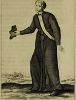 An illustration from Figures des differents habits des chanoines reguliers en ce siecle : auec vn discours sur les habits anciens et modernes de chanoines tant seculiers, que reguliers (1666)