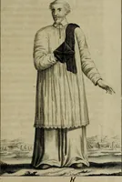 An illustration from Figures des differents habits des chanoines reguliers en ce siecle : auec vn discours sur les habits anciens et modernes de chanoines tant seculiers, que reguliers (1666)