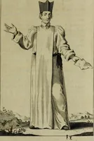 An illustration from Figures des differents habits des chanoines reguliers en ce siecle : auec vn discours sur les habits anciens et modernes de chanoines tant seculiers, que reguliers (1666)