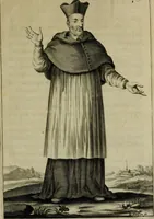 An illustration from Figures des differents habits des chanoines reguliers en ce siecle : auec vn discours sur les habits anciens et modernes de chanoines tant seculiers, que reguliers (1666)
