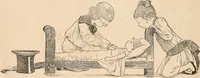 An illustration from Filles et ga (1900)