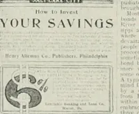 An illustration from Financial advertising, for commercial and savings banks, trust, title insurance, and safe deposit companies, investment houses (1908)