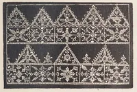 An illustration from Fiori di ricami : nuovamente posti in luce : ne i quali sono varii et diversi disegni di lavori come merli, bavari, manichetti & altre sorte di opere che al presente sono in usu, utilissimo ad ogni stato di donne. (1921)