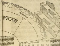 An illustration from The first booke of architecture : entreating of geometrie. Translated out of Italian into Dutch and out of Dutch into English (1611)