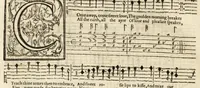 An illustration from The first booke of songes, or, Ayres of fowre partes with tableture for the lute : so made that all the partes together, or either of them seuerally may be song to the lute, orpherian or viol de gambo (1597)