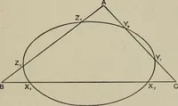 An illustration from A first course in projective geometry (1913)