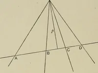 An illustration from A first course in projective geometry (1913)