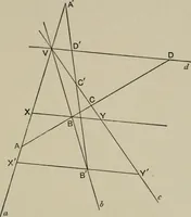 An illustration from A first course in projective geometry (1913)