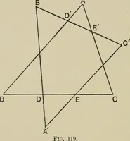 An illustration from A first course in projective geometry (1913)