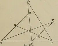 An illustration from A first course in projective geometry (1913)