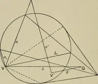 An illustration from A first course in projective geometry (1913)