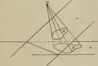 An illustration from A first course in projective geometry (1913)