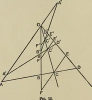 An illustration from A first course in projective geometry (1913)