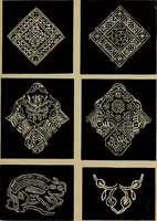 An illustration from First lessons in batik; a handbook in batik, tie-dyeing and all pattern dyeing (1921)