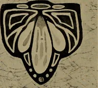 An illustration from First lessons in batik; a handbook in batik, tie-dyeing and all pattern dyeing (1921)