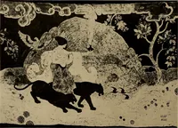 An illustration from First lessons in batik; a handbook in batik, tie-dyeing and all pattern dyeing (1921)