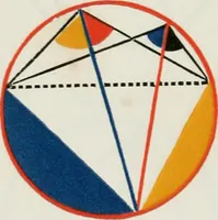 An illustration from The first six books of the elements of Euclid, in which coloured diagrams and symbols are used instead of letters for the greater ease of learners (1847)