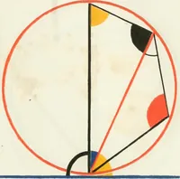 An illustration from The first six books of the elements of Euclid, in which coloured diagrams and symbols are used instead of letters for the greater ease of learners (1847)