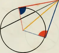 An illustration from The first six books of the elements of Euclid, in which coloured diagrams and symbols are used instead of letters for the greater ease of learners (1847)
