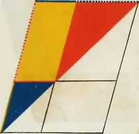 An illustration from The first six books of the elements of Euclid, in which coloured diagrams and symbols are used instead of letters for the greater ease of learners (1847)