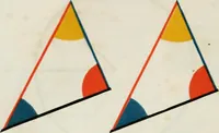 An illustration from The first six books of the elements of Euclid, in which coloured diagrams and symbols are used instead of letters for the greater ease of learners (1847)