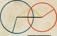 An illustration from The first six books of the elements of Euclid, in which coloured diagrams and symbols are used instead of letters for the greater ease of learners (1847)