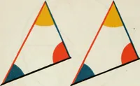 An illustration from The first six books of the Elements of Euclid, in which coloured diagrams and symbols are used instead of letters .. (1847)