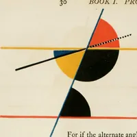 An illustration from The first six books of the Elements of Euclid, in which coloured diagrams and symbols are used instead of letters .. (1847)