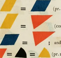 An illustration from The first six books of the Elements of Euclid, in which coloured diagrams and symbols are used instead of letters .. (1847)