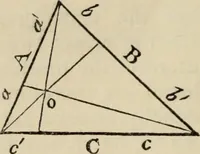 An illustration from The first six books of the elements of Euclid : with a commentary and geometrical exercises ; to which are annexed a treatise on solid geometry, and short essays on ancient geometrical analysis, and the theory of transversals (1861)