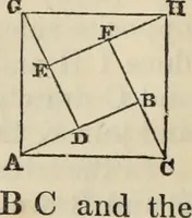 An illustration from The first six books of the elements of Euclid : with a commentary and geometrical exercises ; to which are annexed a treatise on solid geometry, and short essays on ancient geometrical analysis, and the theory of transversals (1861)