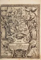 An illustration from Fiume del terrestre paradiso : diuiso in quattro capi, o discorsi / trattato difensivo del sig. dottor don Niccolò Catalano da Santo Mauro ; oue si ragguaglia il mondo nella verità dell'antica forma d'habito de' frati minori istituita da S. Francesco ; dato alle stampe dal P. M. Giulio Antonio Catalano da S. Mauro ... (1652)