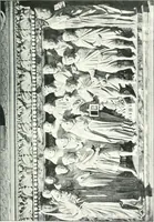 An illustration from Five Italian shrines; an account of the monumental tombs of S. Augustine at Pavia, S. Dominic at Bologna, S. Peter Martyr at Milan, S. Donato at Arezzo, and of Orcagna's tabernacolo at Florence, with a prefatory essay on Tuscan sculpture (1906)