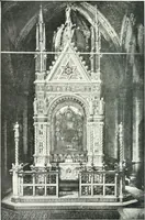 An illustration from Five Italian shrines; an account of the monumental tombs of S. Augustine at Pavia, S. Dominic at Bologna, S. Peter Martyr at Milan, S. Donato at Arezzo, and of Orcagna's tabernacolo at Florence, with a prefatory essay on Tuscan sculpture (1906)
