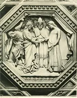 An illustration from Five Italian shrines; an account of the monumental tombs of S. Augustine at Pavia, S. Dominic at Bologna, S. Peter Martyr at Milan, S. Donato at Arezzo, and of Orcagna's tabernacolo at Florence, with a prefatory essay on Tuscan sculpture (1906)