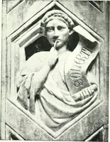 An illustration from Five Italian shrines; an account of the monumental tombs of S. Augustine at Pavia, S. Dominic at Bologna, S. Peter Martyr at Milan, S. Donato at Arezzo, and of Orcagna's tabernacolo at Florence, with a prefatory essay on Tuscan sculpture (1906)