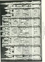 An illustration from Five Italian shrines; an account of the monumental tombs of S. Augustine at Pavia, S. Dominic at Bologna, S. Peter Martyr at Milan, S. Donato at Arezzo, and of Orcagna's tabernacolo at Florence, with a prefatory essay on Tuscan sculpture (1906)