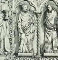 An illustration from Five Italian shrines; an account of the monumental tombs of S. Augustine at Pavia, S. Dominic at Bologna, S. Peter Martyr at Milan, S. Donato at Arezzo, and of Orcagna's tabernacolo at Florence, with a prefatory essay on Tuscan sculpture (1906)