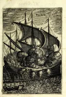 An illustration from Flagello militare, diuiso in quattro parti : la prima tratta de' trabucchi, la seconda de' petardi, la terza de' burlotti, e fuochi artificiali di mare e di terra, la quarta di mine, contramine, e d'altre cose importanti all'arte militare (1676)