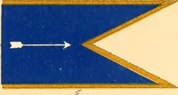 An illustration from Flags of the Army of the United States carried during the War of the Rebellion, 1861-1865, to designate the headquarters of the different armies, army corps, divisions and brigades (1887)