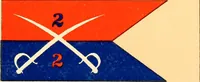 An illustration from Flags of the Army of the United States carried during the War of the Rebellion, 1861-1865, to designate the headquarters of the different armies, army corps, divisions and brigades (1887)
