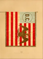 An illustration from Flags of the Army of the United States carried during the War of the Rebellion, 1861-1865, to designate the headquarters of the different armies, army corps, divisions and brigades (1887)