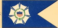 An illustration from Flags of the Army of the United States carried during the War of the Rebellion, 1861-1865, to designate the headquarters of the different armies, army corps, divisions and brigades (1887)