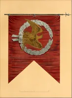 An illustration from Flags of the Army of the United States carried during the War of the Rebellion, 1861-1865, to designate the headquarters of the different armies, army corps, divisions and brigades (1887)