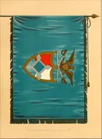 An illustration from Flags of the Army of the United States carried during the War of the Rebellion, 1861-1865, to designate the headquarters of the different armies, army corps, divisions and brigades (1887)